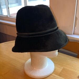 Black Vintage Empress designed by Laura BUCKET style Copper Floppy FELT Hat